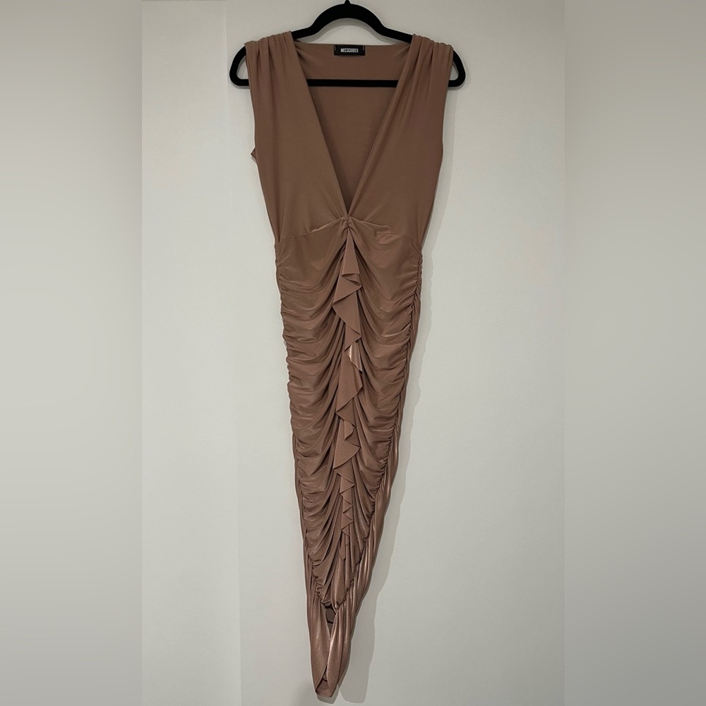 MissGuided Ruched Ruffle Bodycon Dress - Picture 3 of 5